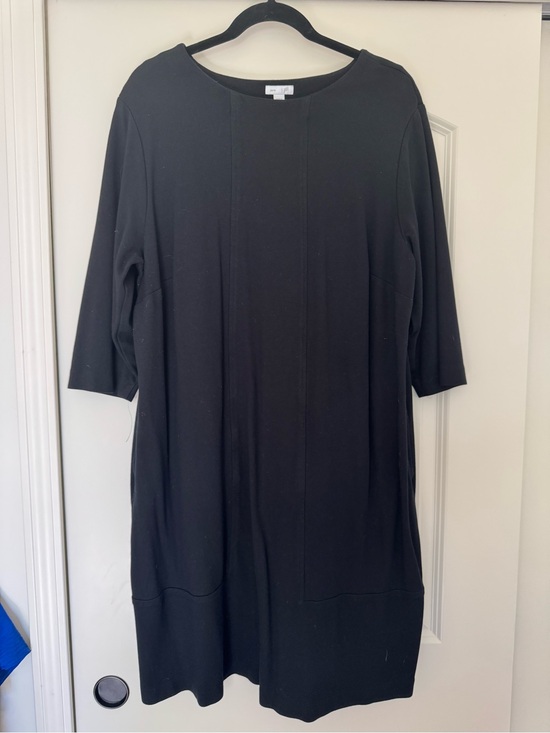 J. Jill Tops - J. Jill Black Relaxed Tunic Dress - 3/4 Sleeve